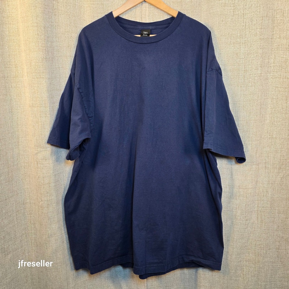 Hanes Beefy-T Navy Blue Cotton Short Sleeve T-Shirt Mens 3XLT Big and Tall